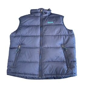 Abercrombie & Fitch Puffer Vest Mens Large Navy Blue Down Filled‎ Ripstop Jacket